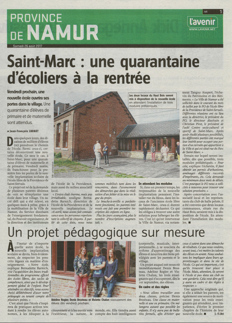 170728 Vers lavenir école de st Marc